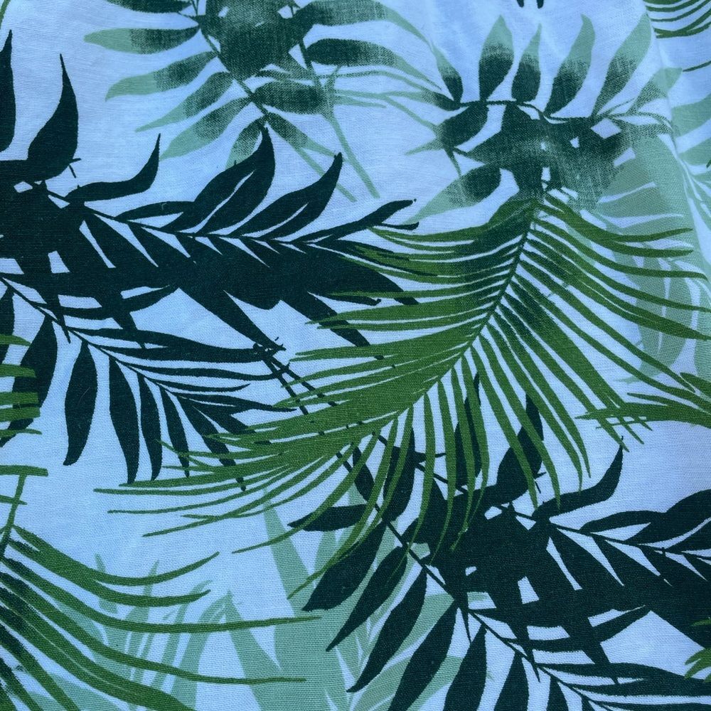 Japna Leaf/palm print mini dress w keyhole size medium - Picture 3 of 6